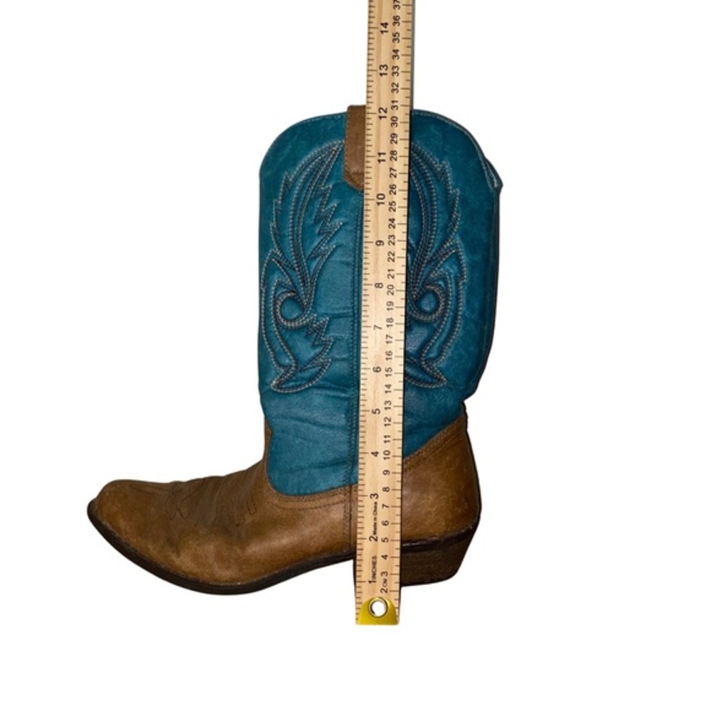 Coconuts by Matisse Western Cowboy Boots Blue Brown 7.5 M 11” Sole - Picture 15 of 16